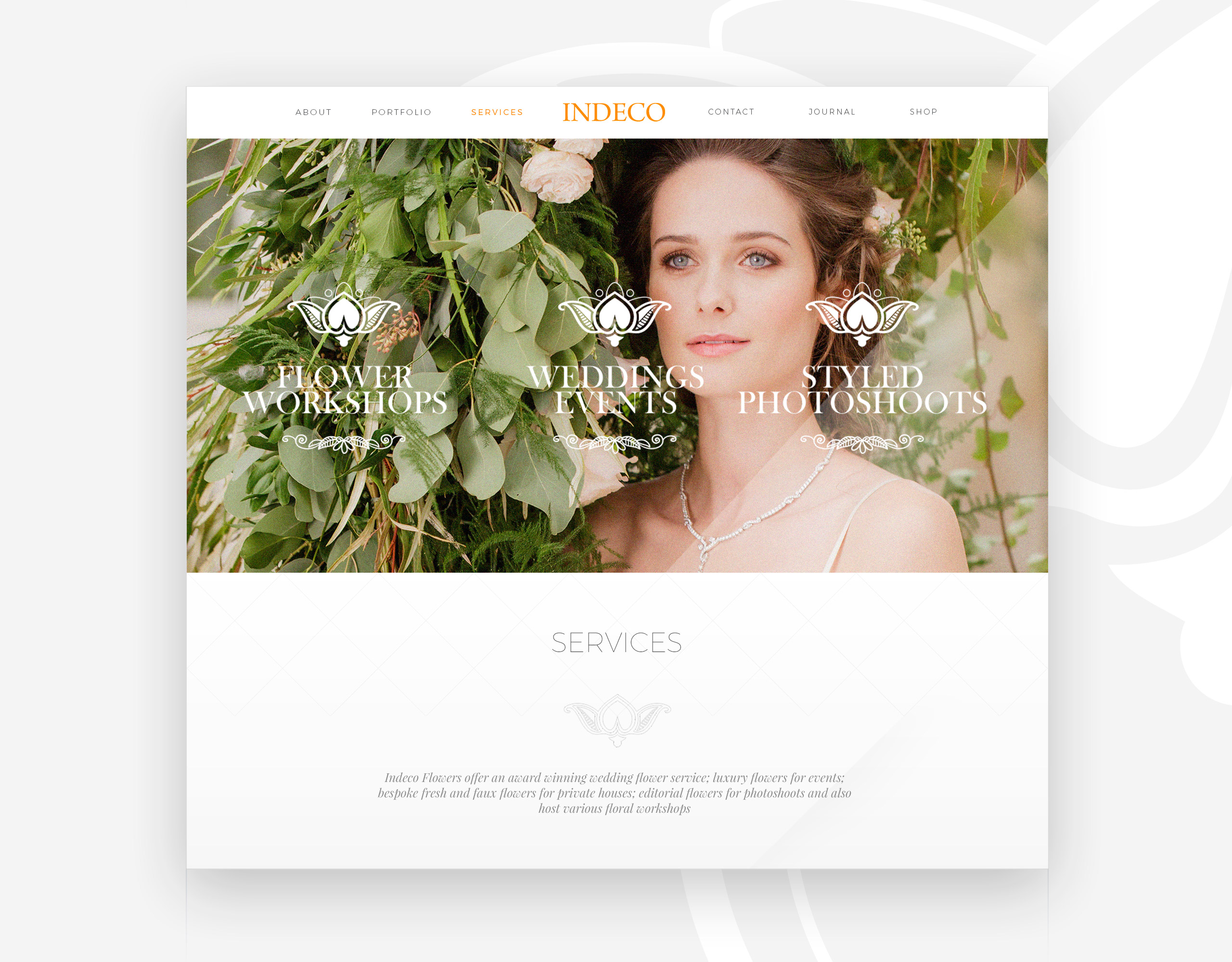 Indeco Flowers webdesign -logobou design 3
