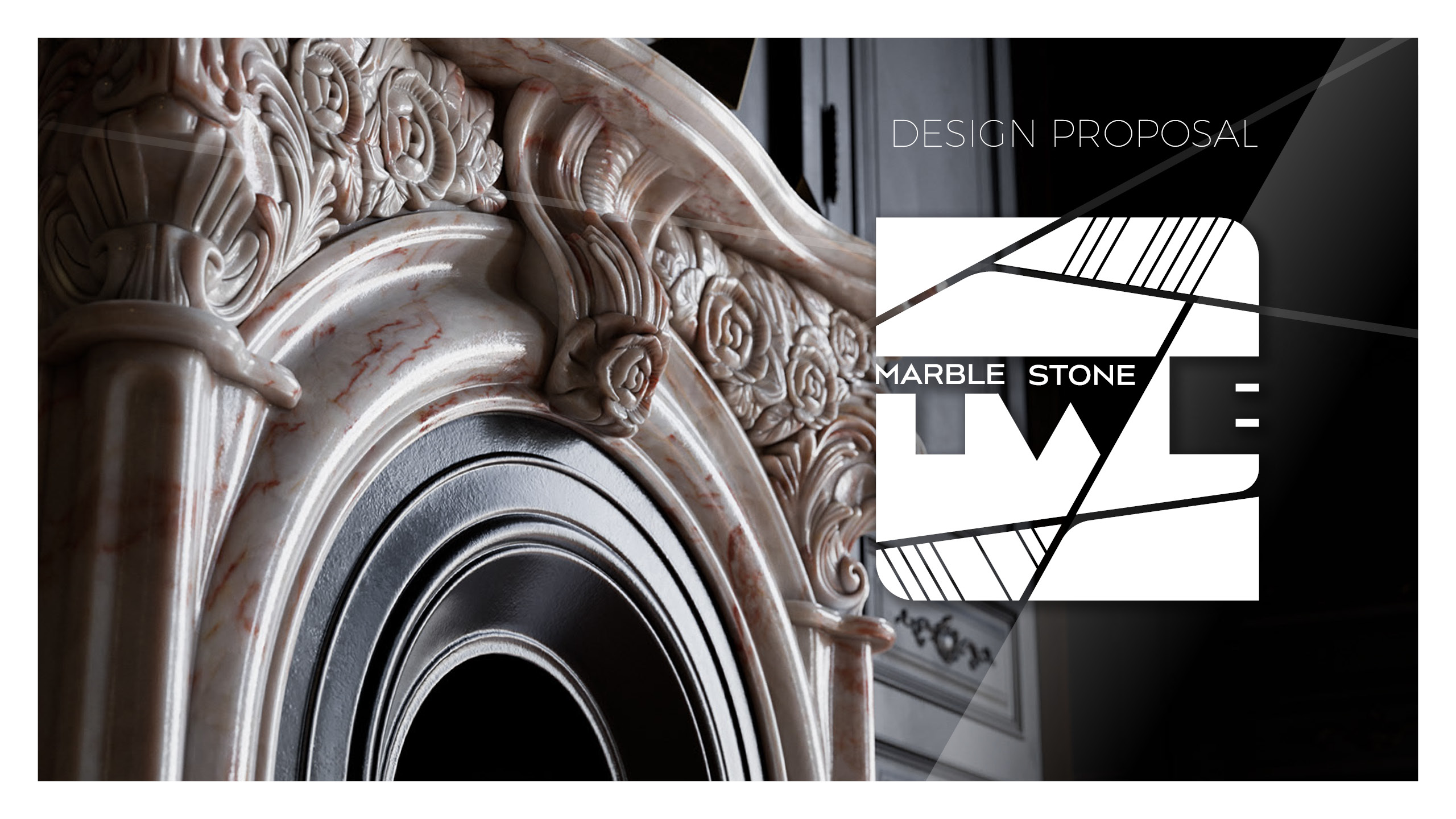 TWE Marble Stone logo Logobou Design 01