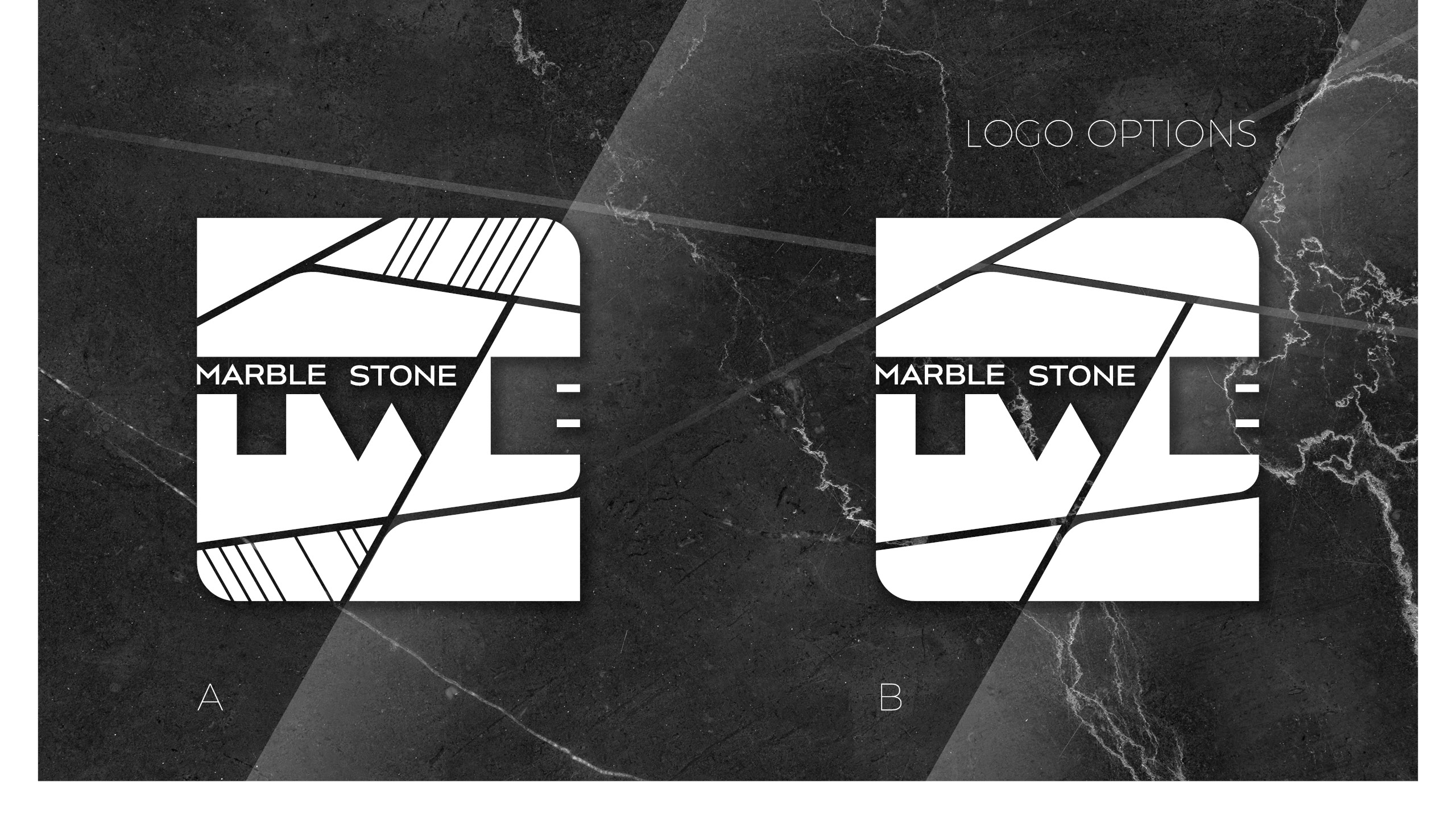 TWE Marble Stone logo Logobou Design 02