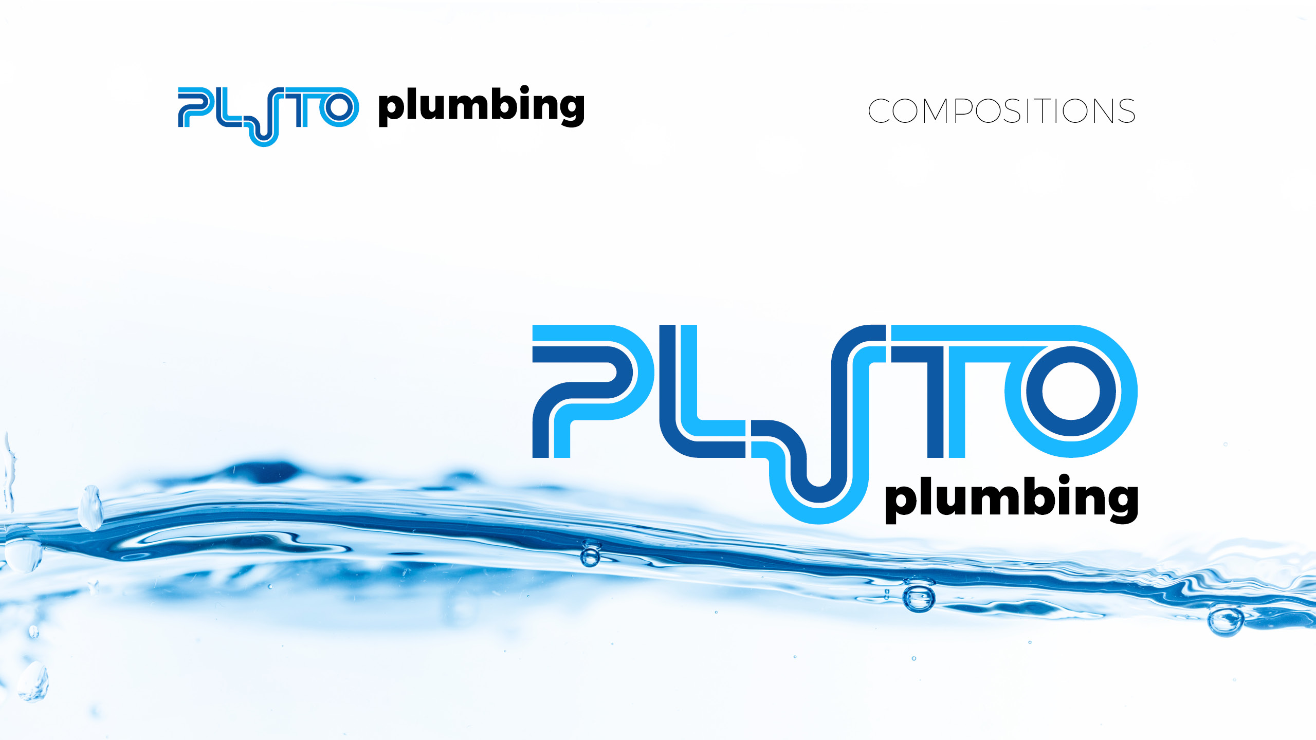Pluto Plumbing logo 2 logobou design