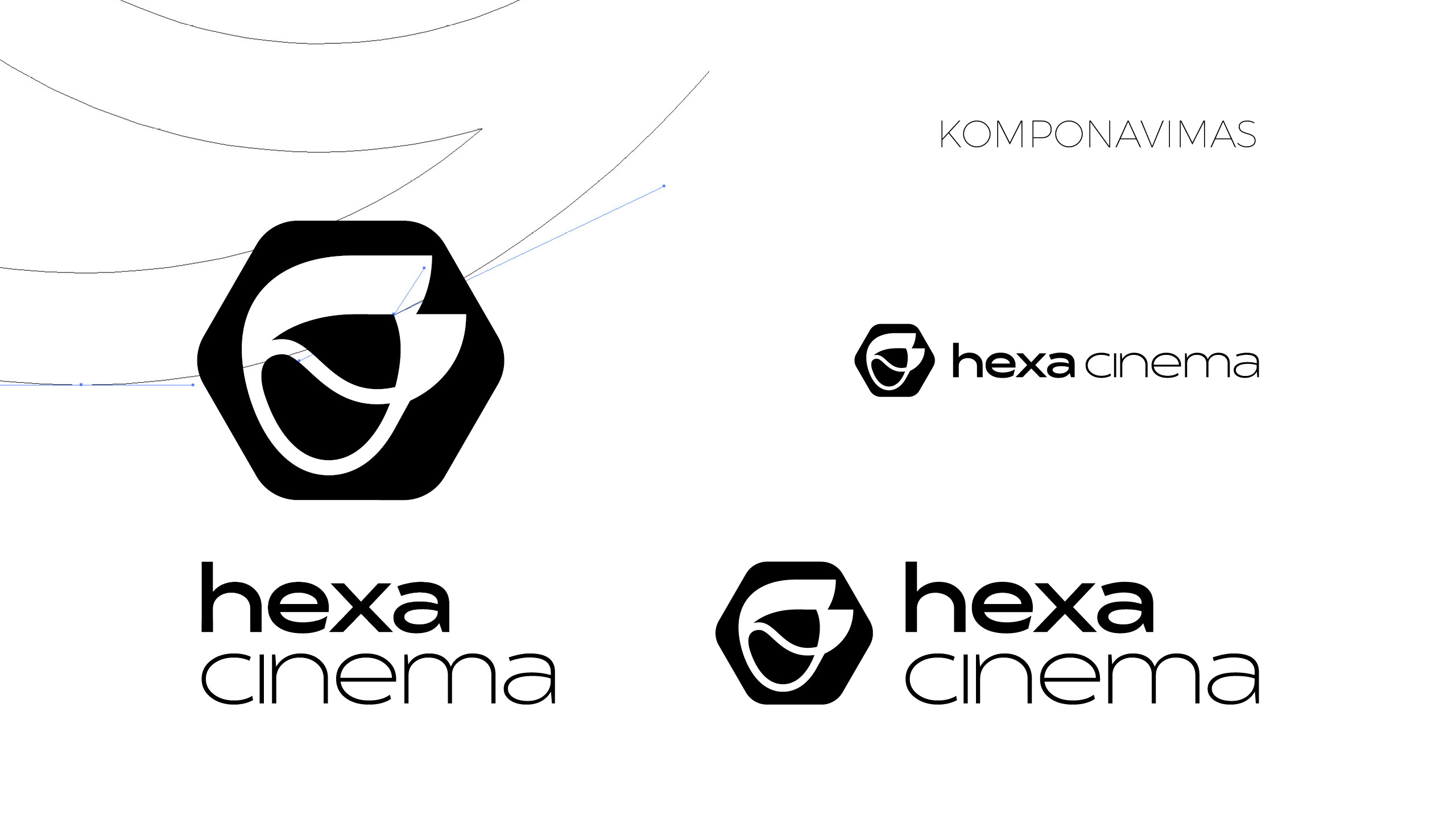 HEXA CINEMA logobou design 5